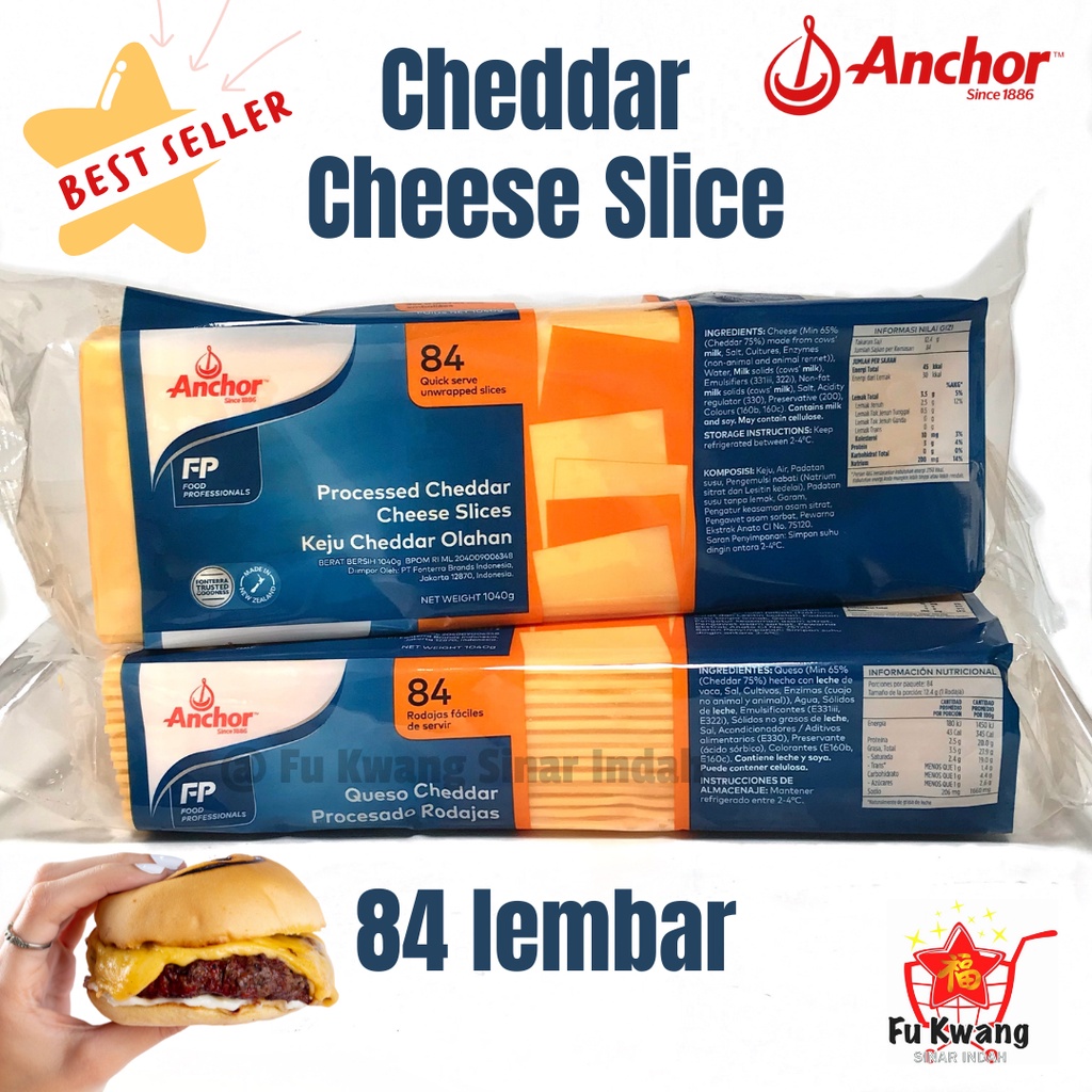 Jual Anchor Red Cheddar Cheese Slice 84 slice 1040g Shopee Indonesia