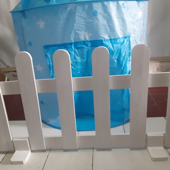 Jual pagar kayu minimalis Putih Shopee Indonesia