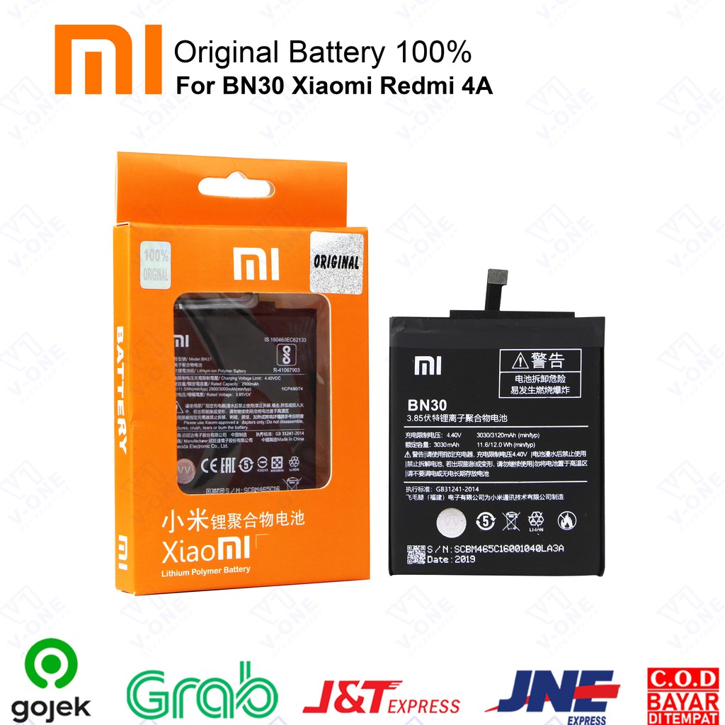 Jual (B) Baterai Battery BN30 Xiaomi Redmi 4A Kualitas Original 100(03)