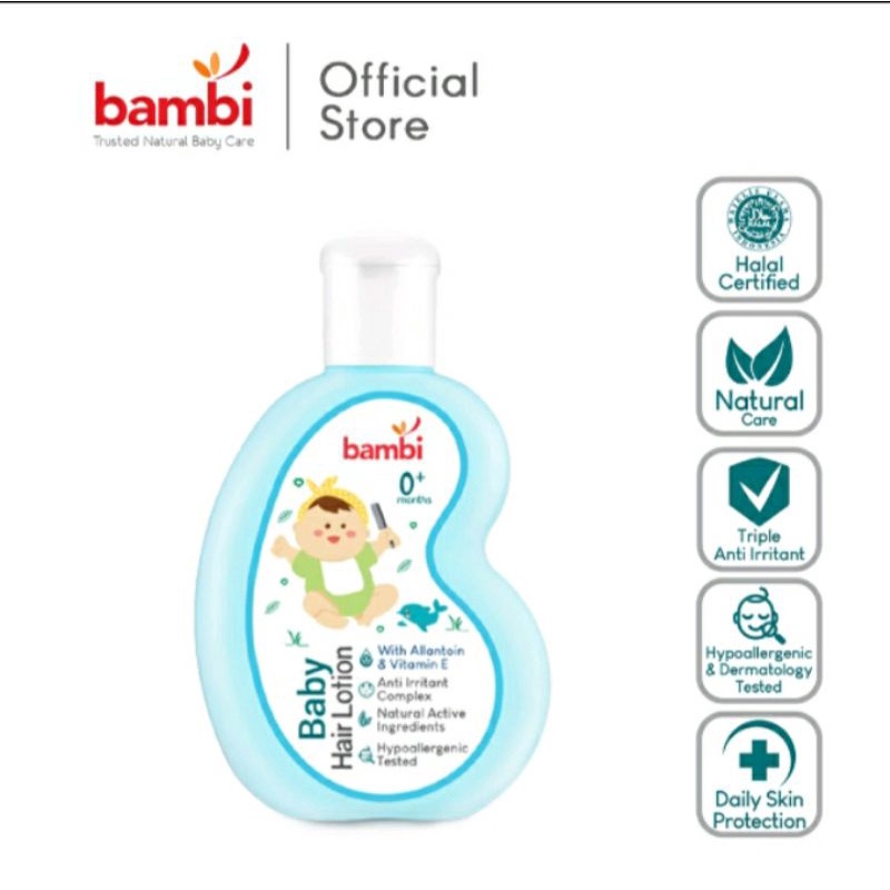 Jual Bambi Baby Hair Lotion With Aloe Vera Candlenut & Calery Vitamin
