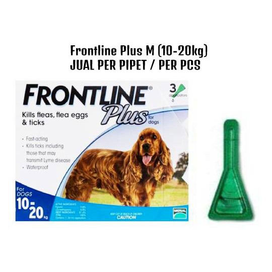 Jual FRONTLINE PLUS DOG SPOT ON M 1020KGpembasmi kutu tetes frontline