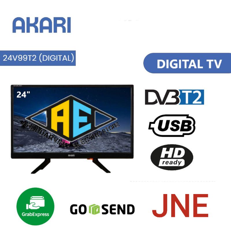 Jual LED TV AKARI 24 INCH LE24V99T2 LE24D53 DIGITAL TV GARANSI