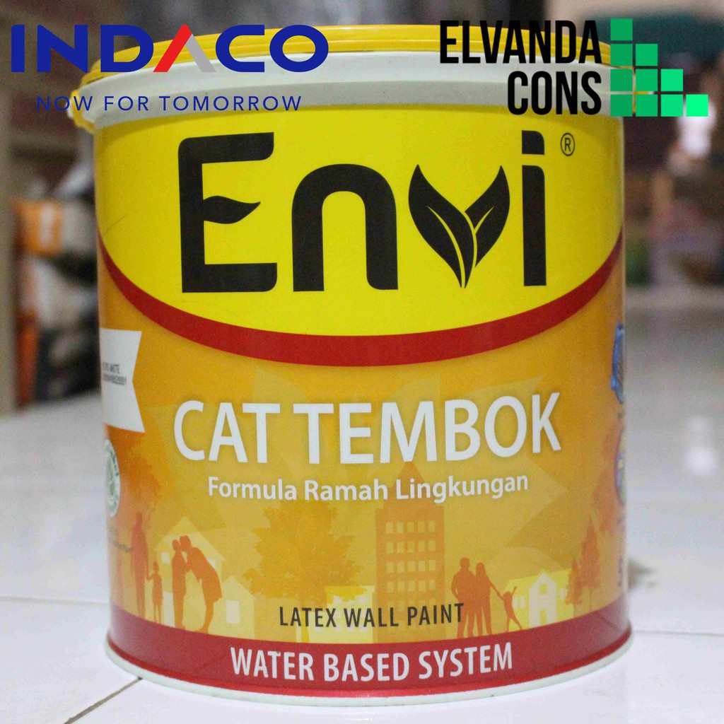 Jual ENVI INDACO Cat Dinding Tembok dan Plafon Gypsum ENVI Galon 5 kg