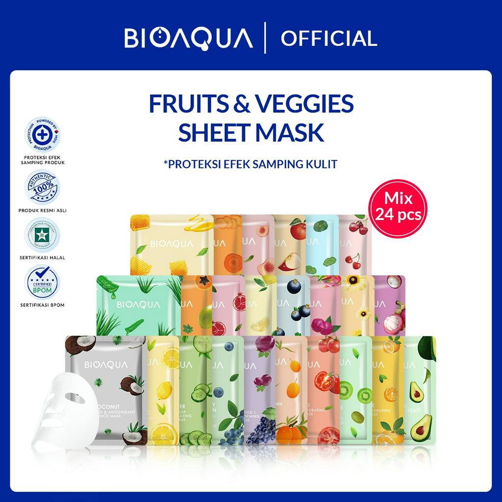 Jual BIOAQUA Sheet Mask Paket Brightening Moisturizing Skin Care