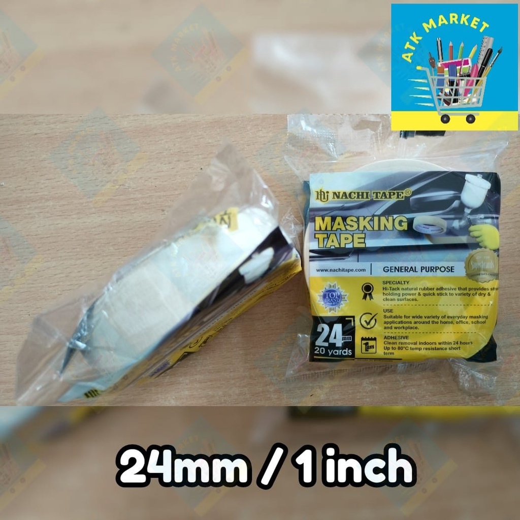 Jual Mask Tape/ Masking Tape/ Isolasi Kertas/ Lakban Kertas NACHI 24mm