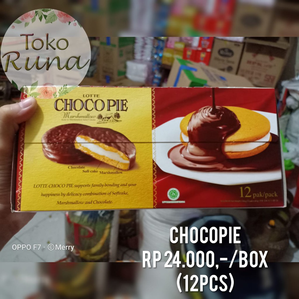 Jual Chocopie Marshmallow Chocolate(12pcs) Shopee Indonesia