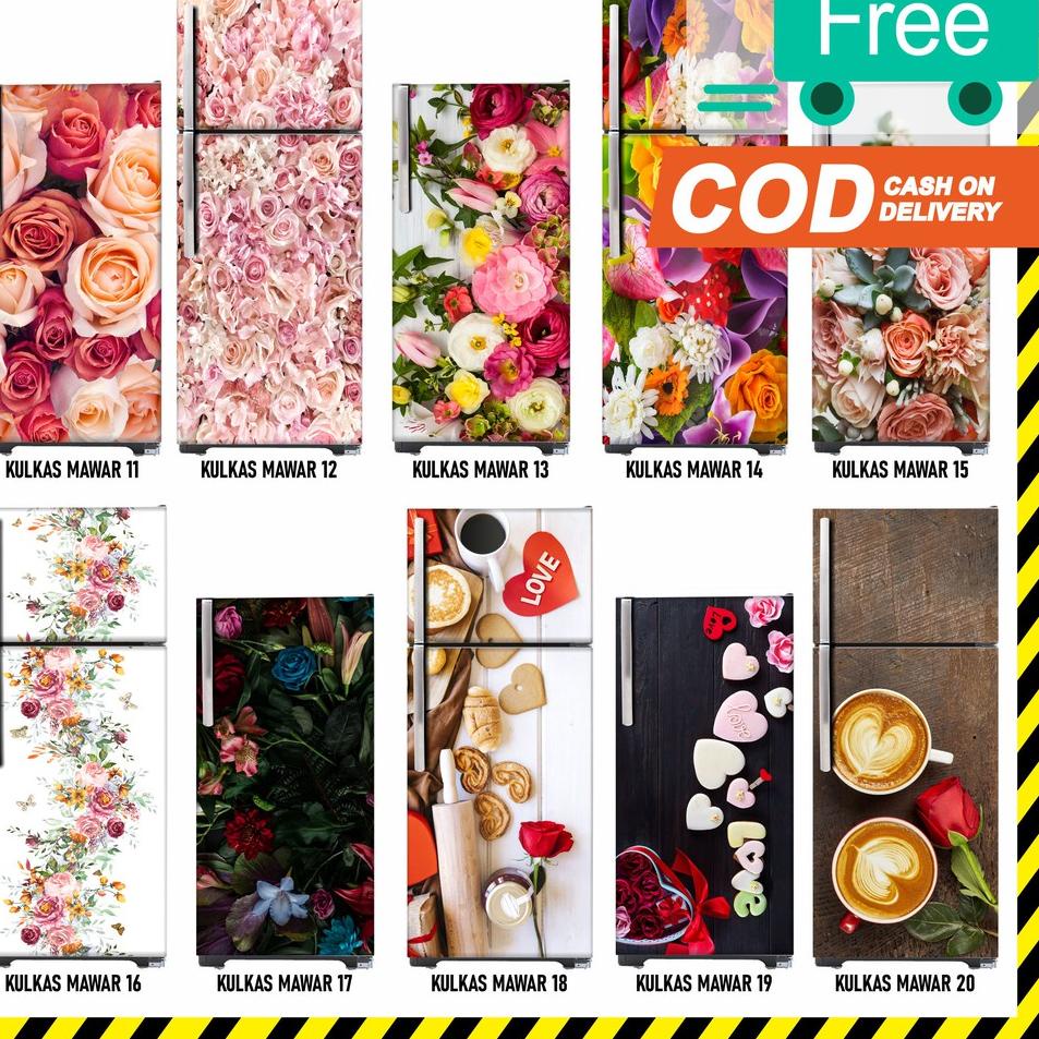 Jual PIMT STIKER Kulkas 1 Pintu dan STICKER Kulkas 2 Pintu Motif Bunga