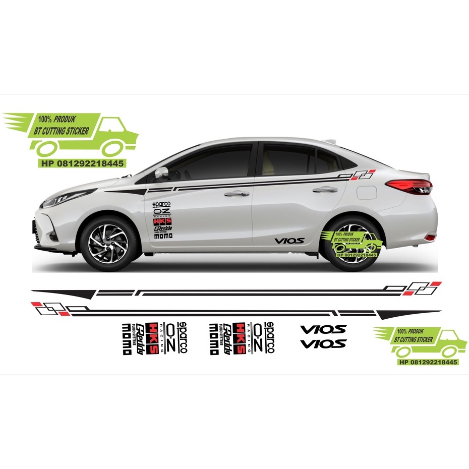 Jual BT sticker toyota vios sticker list vios stiker mobil vios sticker