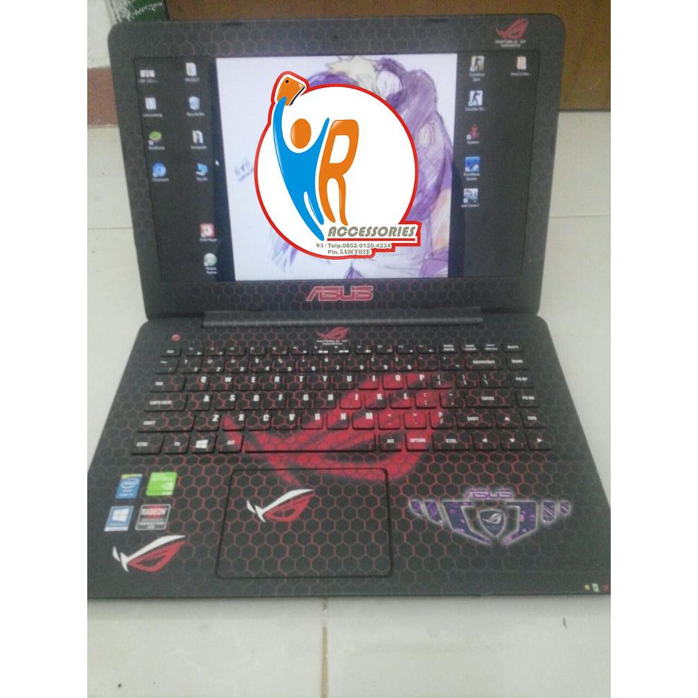 Jual Original Garskin Laptop Full Body Asus A455L Motif Rog Bisa
