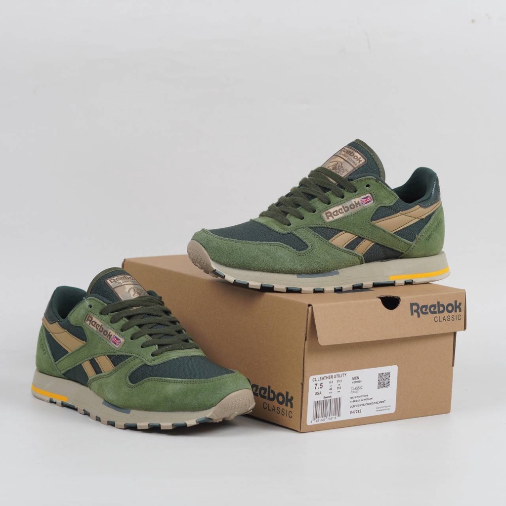 Jual Sepatu Reebok Classic Utility Olive Green Shopee Indonesia