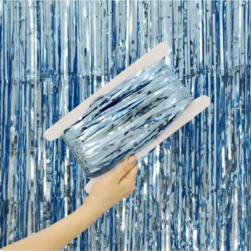 Jual tirai foil / tirai rumbai / foil curtain / backdrop foil / tirai ultah / tirai pesta