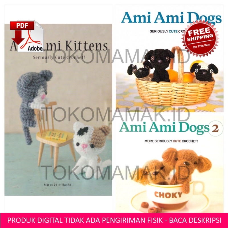 Jual {Amigurumi Crochet Pattern PDF File} Ami Ami Kittens and Dogs