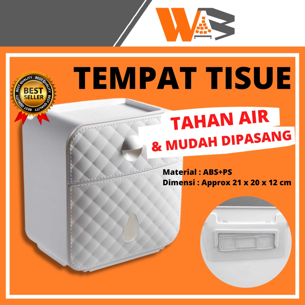 Jual COD Kotak Tisu Storage Toilet Paper Dispenser Double Layer Tempat