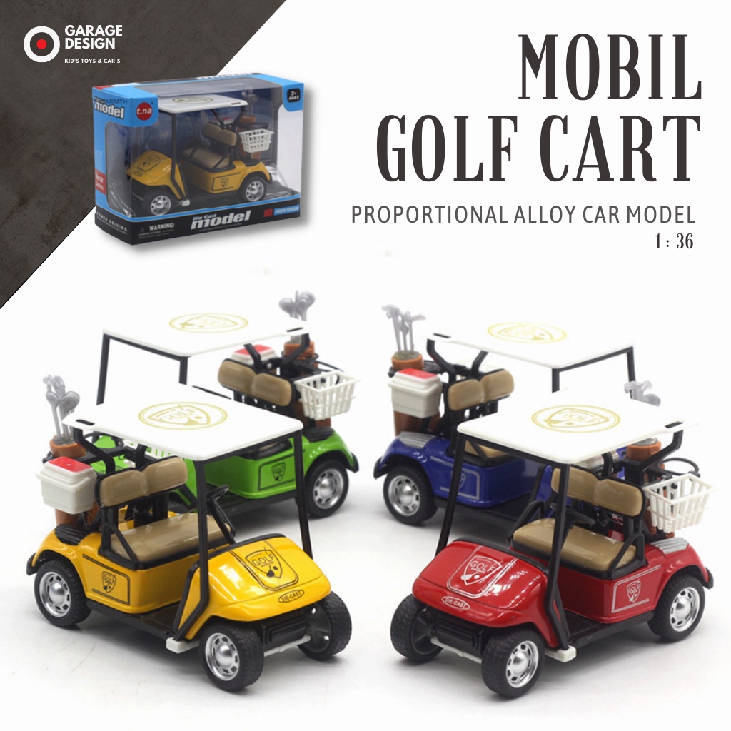 Jual Diecast Miniatur Mobil Golf Cart 136 Alloy Model Pajangan