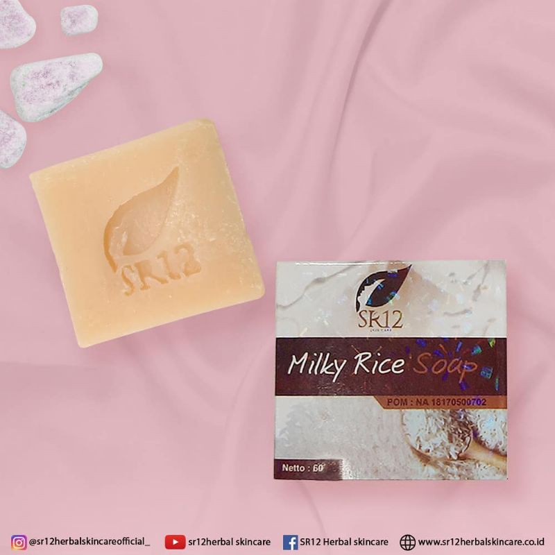 Jual MILKY RICE SOAP SR12 SABUN BERAS SUSU UNTUK KULIT TAMPAK LEBIH