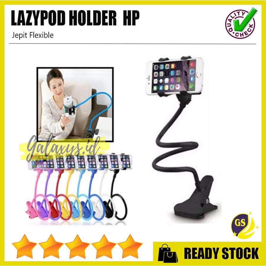 Jual Lazy Pod Jepit 2 Klips Phone Holder Jepit LAZYPOD LAZY POD Holder