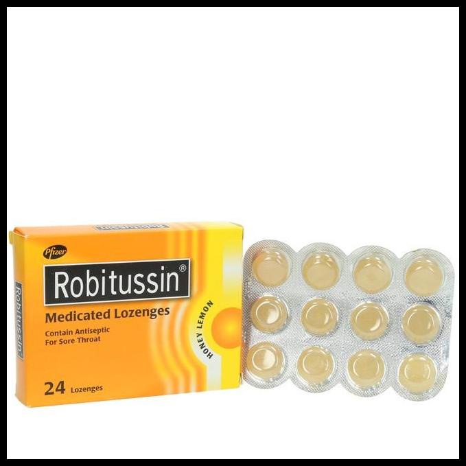 Jual Robitussin Medicated Lozenges Honey Lemon Permen Batuk