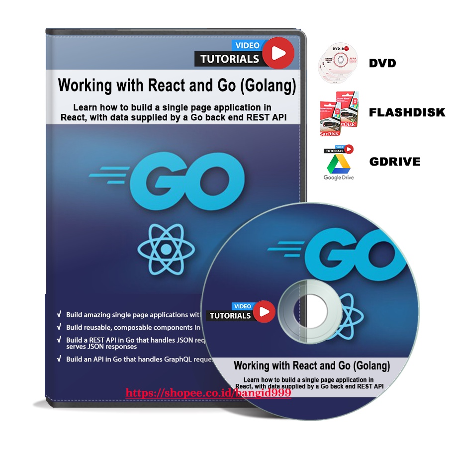 Jual VIDEO TUTORIAL WORKING WITH REACT AND GO (GOLANG) Shopee Indonesia