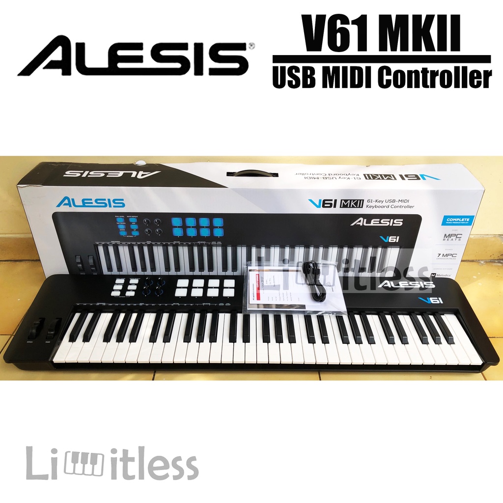 Jual Alesis V61 MKII USB MIDI Controller Keyboard 61 Key Garansi Resmi