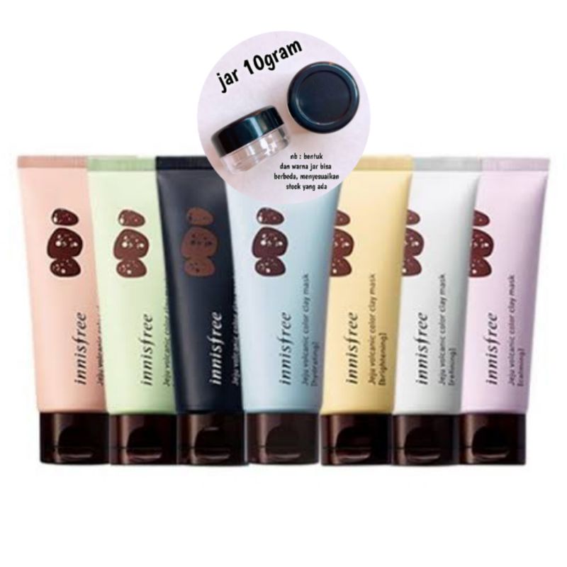 Jual Innisfree jeju volcanic color clay mask share in jar 10ml jeju