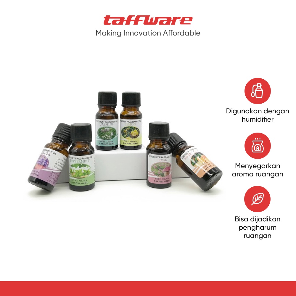 Jual Taffware Pure Aroma Essential Fragrance Oil Aromatherapy 6 in 1