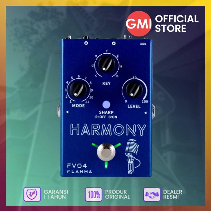 Jual FLAMMA FV04 Harmony Vocal Pedal with Reverb Effects for Pro Singer