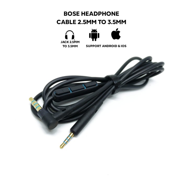 Jual Bose 2.5mm to 3.5mm Headphone Cable With Mic Volume Control
