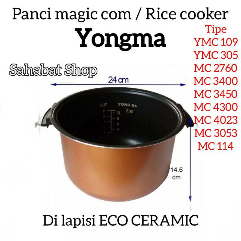 Jual PANCI RICE COOKER / MAGIC COM MIYAKO TEPLON 0,6 1,2 1,8 LITER Shopee Indonesia