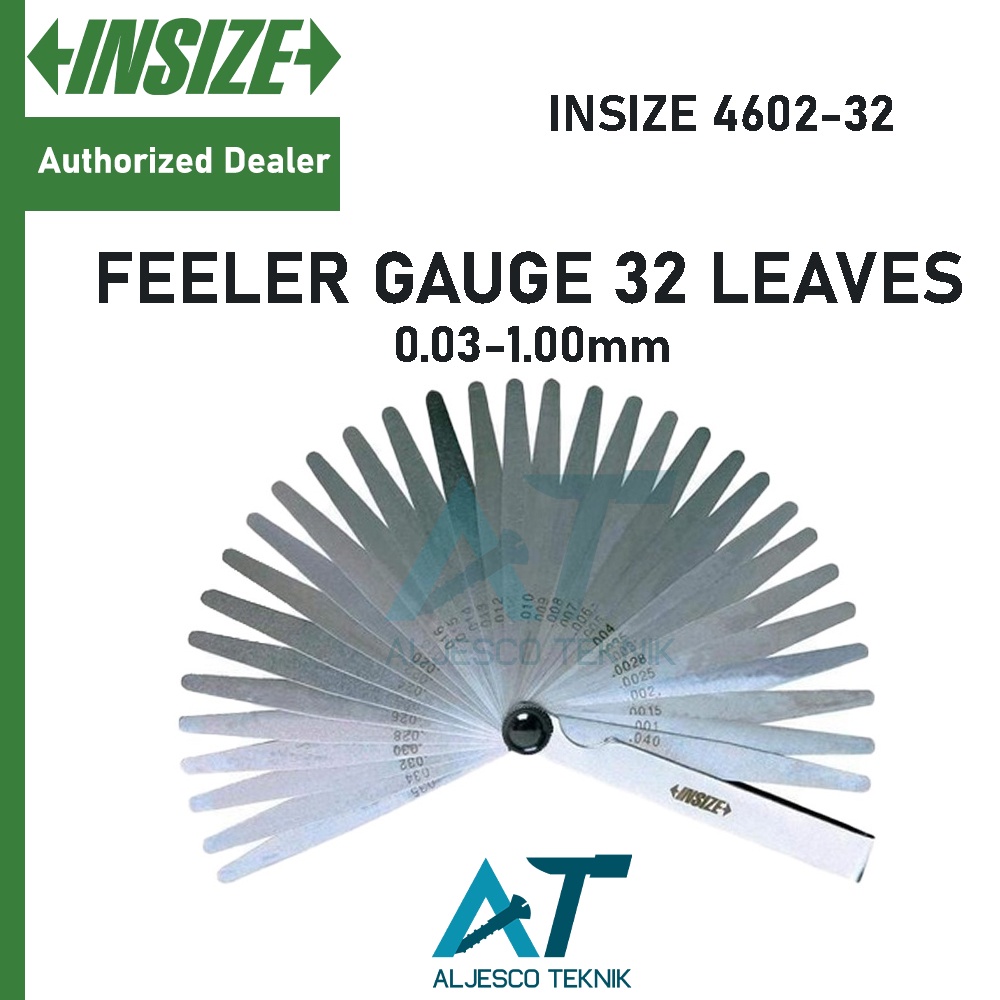Jual INSIZE 460232 FEELER GAUGE GAGE 32 PCS 0.031.0MM PENGUKUR