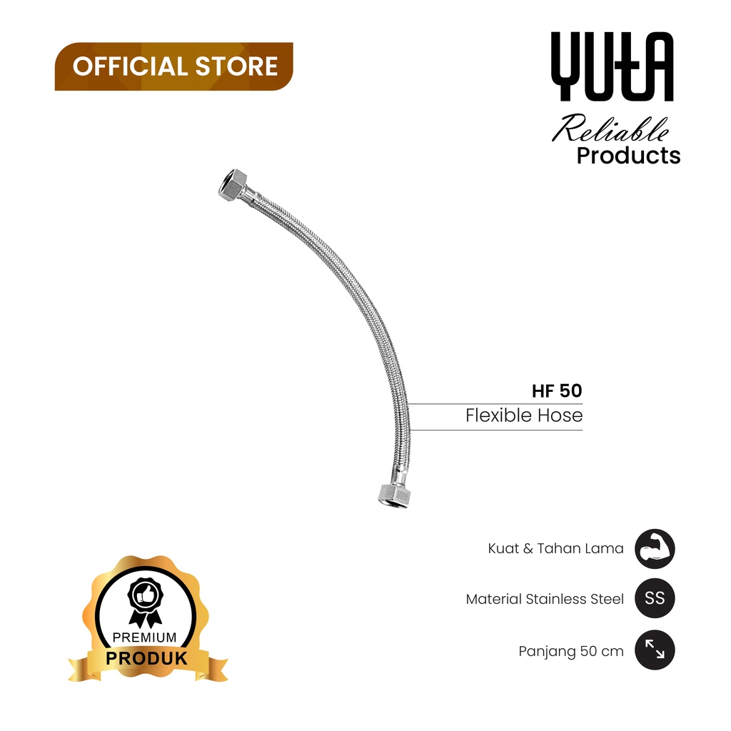 Jual YUTA Selang Air Flexible Hose 50cm Stainless Steel HF Shopee
