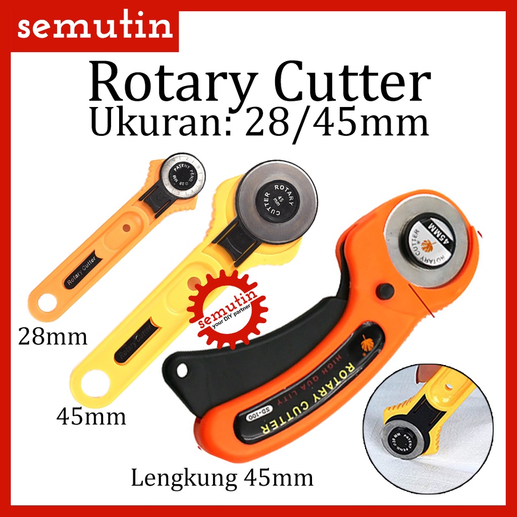 Jual Rotary Cutter 28mm 45mm / Roller Blade Alat Potong Bahan Gunting