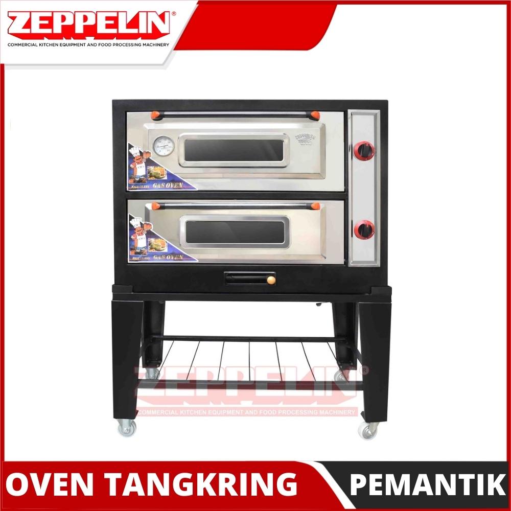 Jual BLACK OVEN GAS ZEPPELIN 90CM PEMANTIK OVEN GAS TANGKRING 2 DECK 2