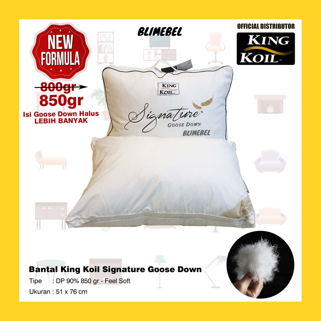 Jual [BEST SELLER] Bantal King Koil Goose Down DP 90 850gr Feel Soft