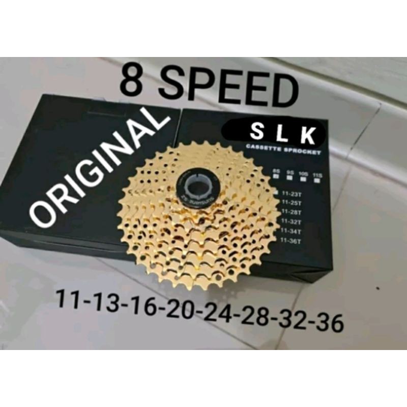 Jual Sprocket Gold 8 Speed Sunshine sprockets gear Gir Sepeda cassete