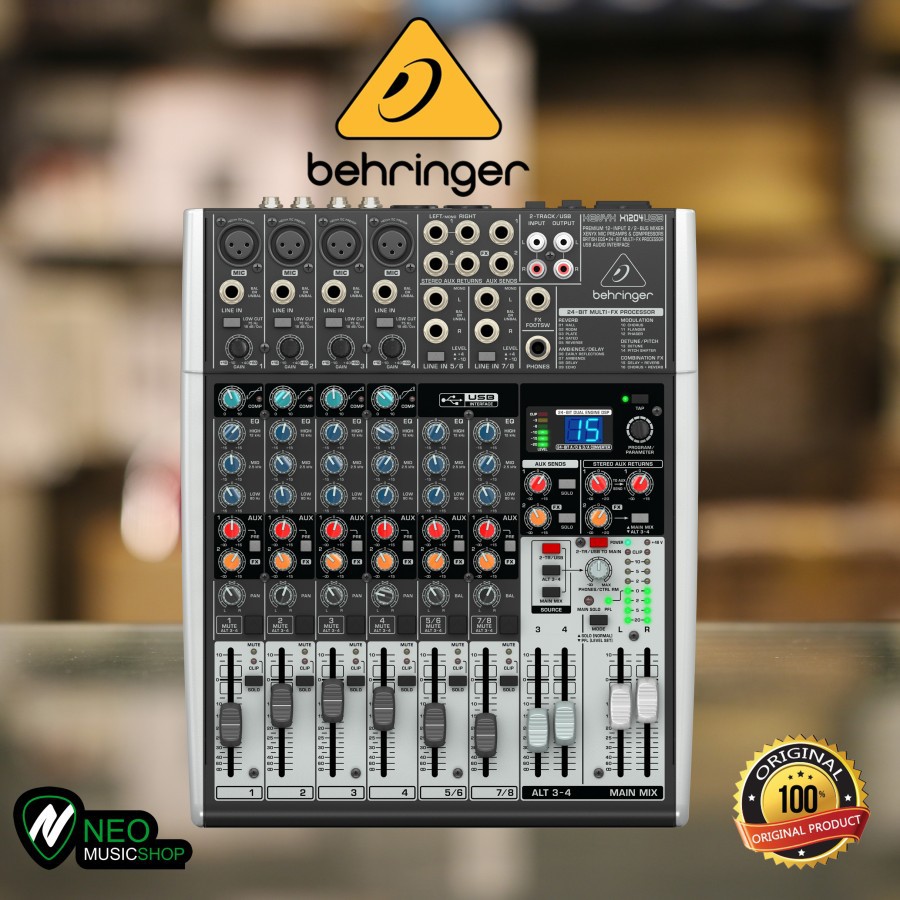 Jual Behringer X1204USB 12Input 2/2Bus Mixer with USB/Audio Interface