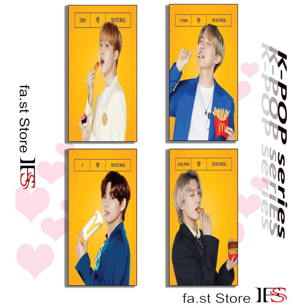 Jual Hiasan Dinding BTS MEAL ,Poster KPop,BTS McDonald Shopee Indonesia