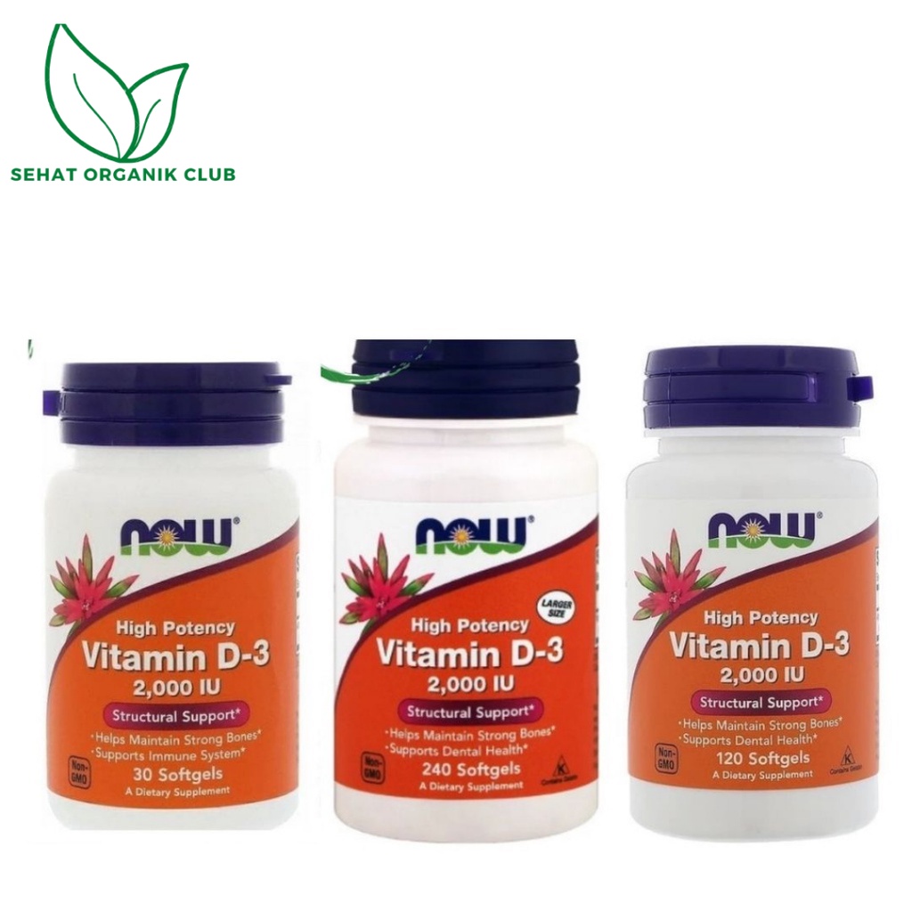 Jual Now Foods Vitamin D3 D3 D 3 2000 IU 240 Softgel; D3 D3 D 3 2000