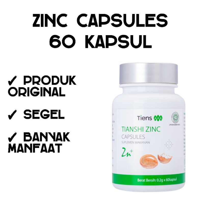 Jual (ORI TIENS) Zinc Capsules isi 60 kapsul Nutrisi anak Penggemuk