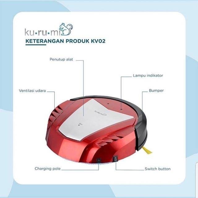 Jual Kurumi Robot Vacuum Cleaner KV02 / Penyedot Debu Lantai Shopee
