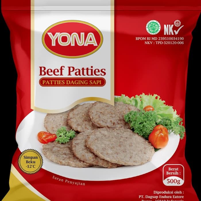Jual YONA BEEF PATTIES 500 G Shopee Indonesia