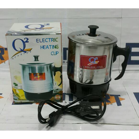 Jual MUG Cup Teko Listrik STAINLESS Q2 12 15 cm Pemanas Air Heater