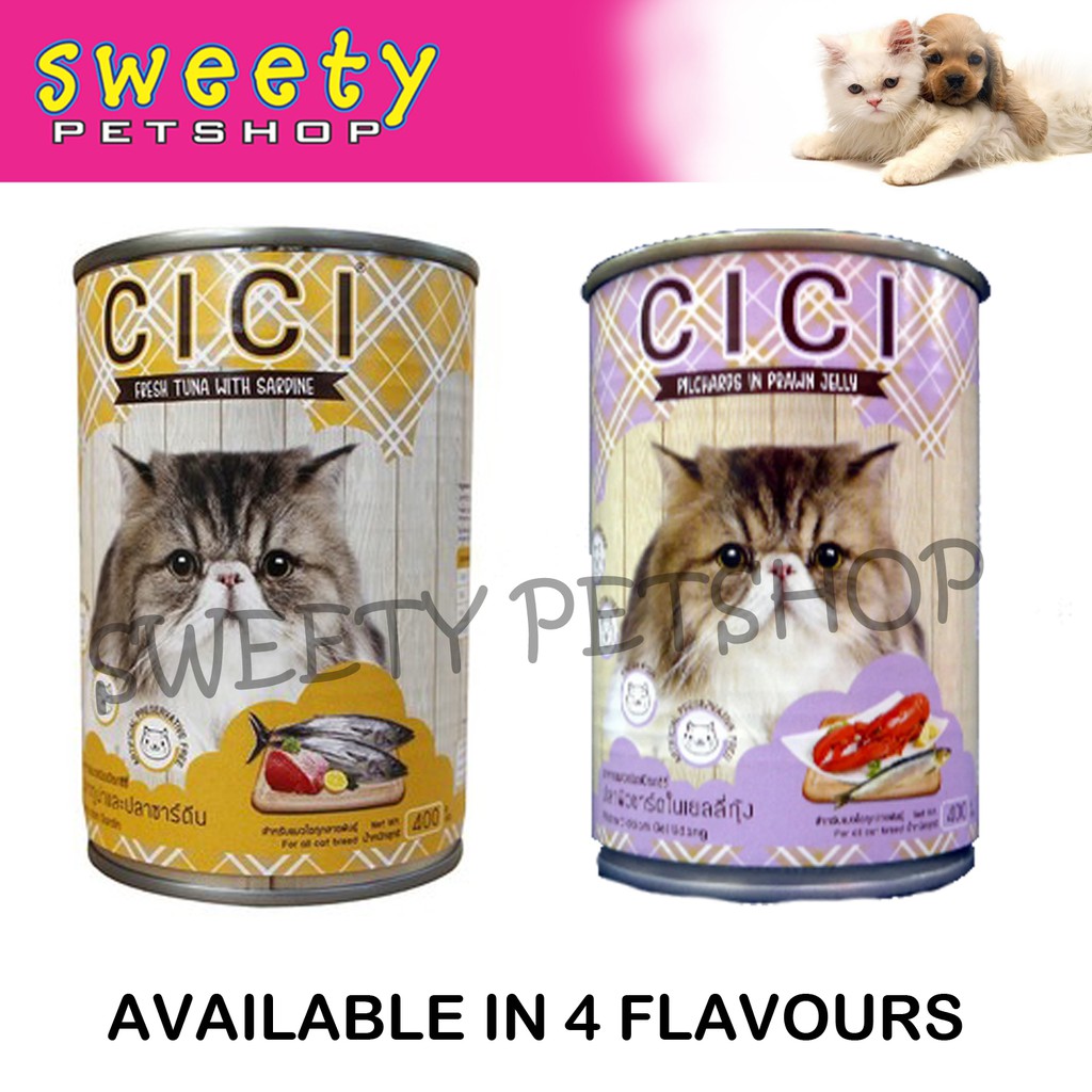 Jual Cici Cat Food Wet Kaleng Makanan Kucing Basah 400gr Shopee
