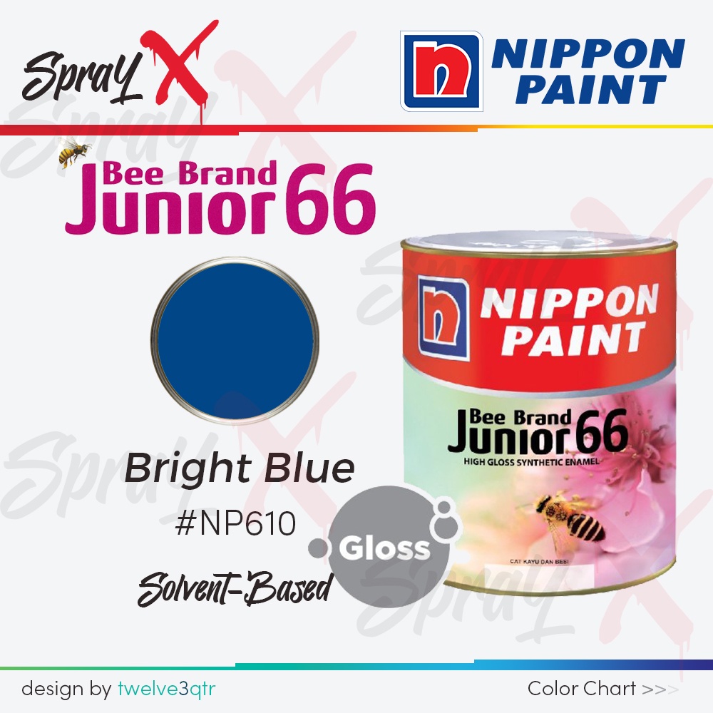 Jual BEE BRAND JUNIOR 66 BRIGHT BLUE NP 610 / BIRU CAS NP610 0.94