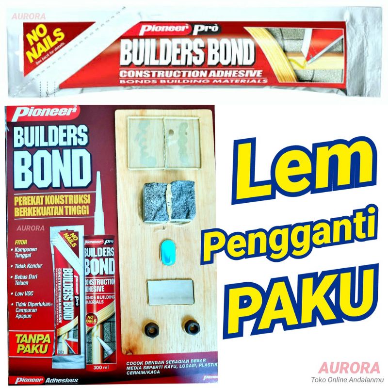 Jual Lem Builders bond 100g (Lem serbaguna pengganti paku) Shopee