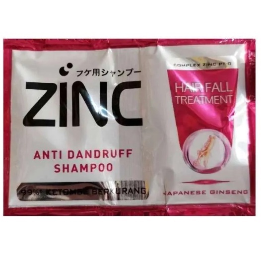 Jual ZINC SHAMPOO 1 SACHET 10 ML ISI 2 PCS ACTIVE COOL FRESH ANTI