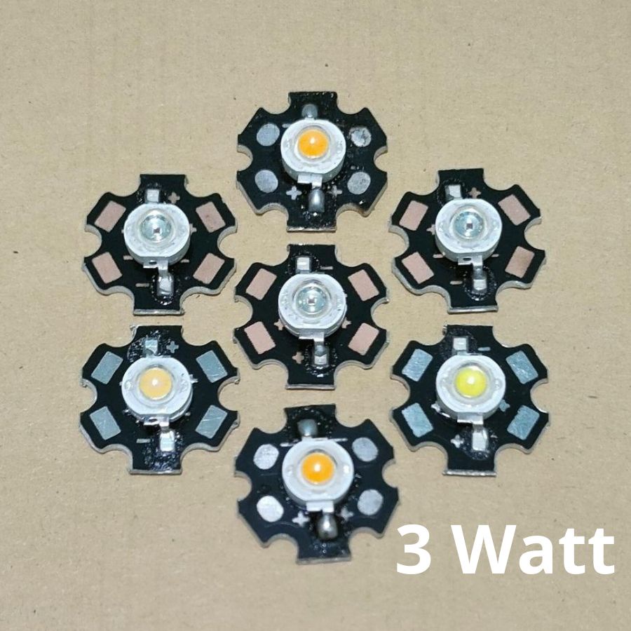 Jual Lampu LED HPL 3 Watt 3W + Heatsink Pendingin PCB Shopee Indonesia