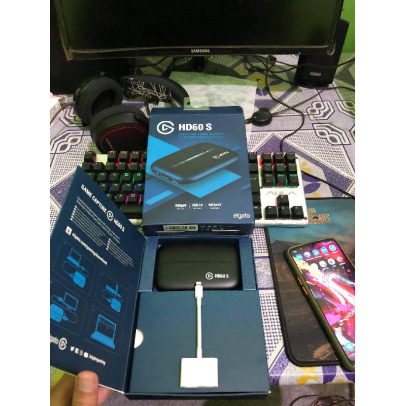 Jual ELGATO HD60S + LIGHTNING TO HDMI ORIGINAL APPLE IBOX, BONUS