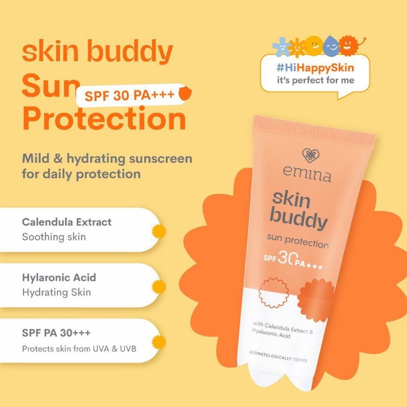 Jual Emina Skin Buddy Sun Protection SPF 30 PA+++ 60 ml sun cream