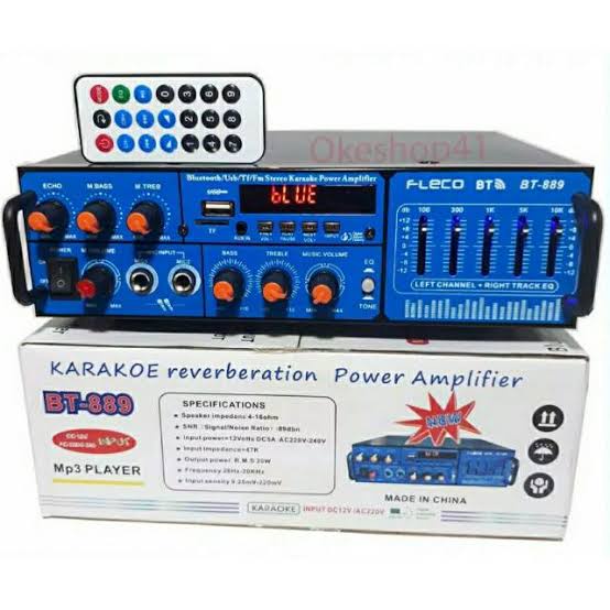 Jual Power Amplifier Fleco BT889 Amplifier Bluetooth Karaoke HIFI