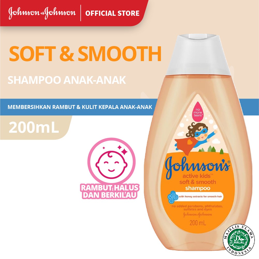 Jual JOHNSON'S Active Kids Soft & Smooth Shampoo Shampo Anakanak 200